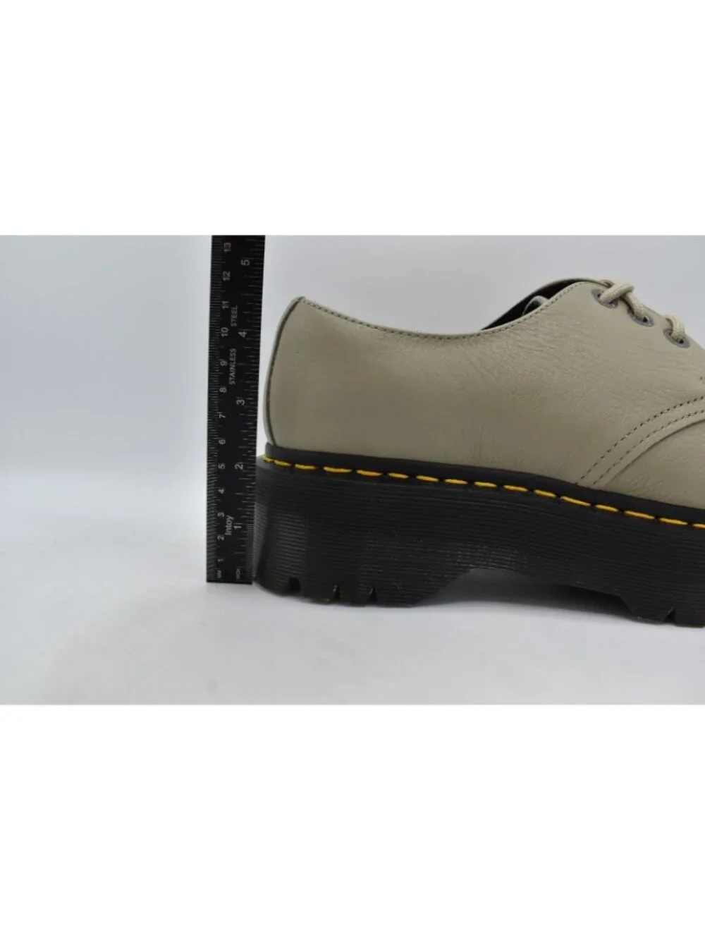 Dr Martens 1461 Womens Size 11 Quad‎ II Platform Stone Pisa Leather Derby Shoes